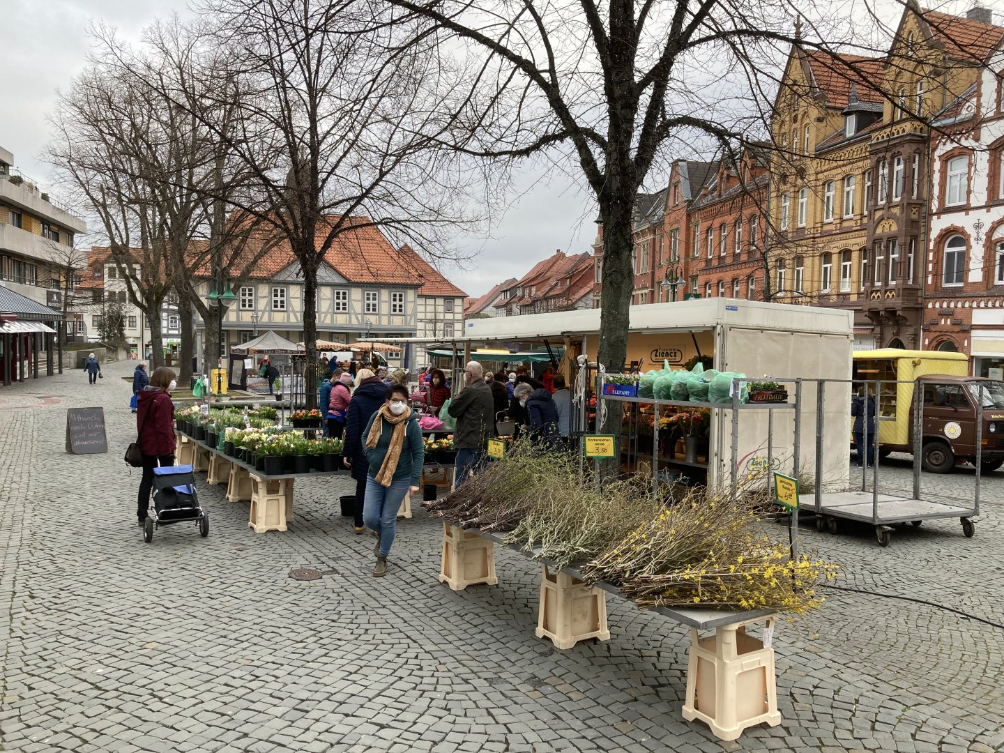 Stand auf dem Wochenmarkt in Northeim
